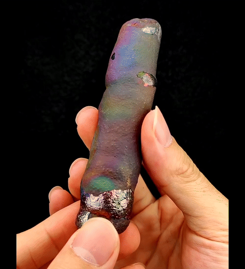 | Goethite Pillar(10cm) | Top premium rare Iridescent Goethite, Turgite, Hematite, Iridescent | COLOUR: Pink, Purple , Green | 100% natural color |