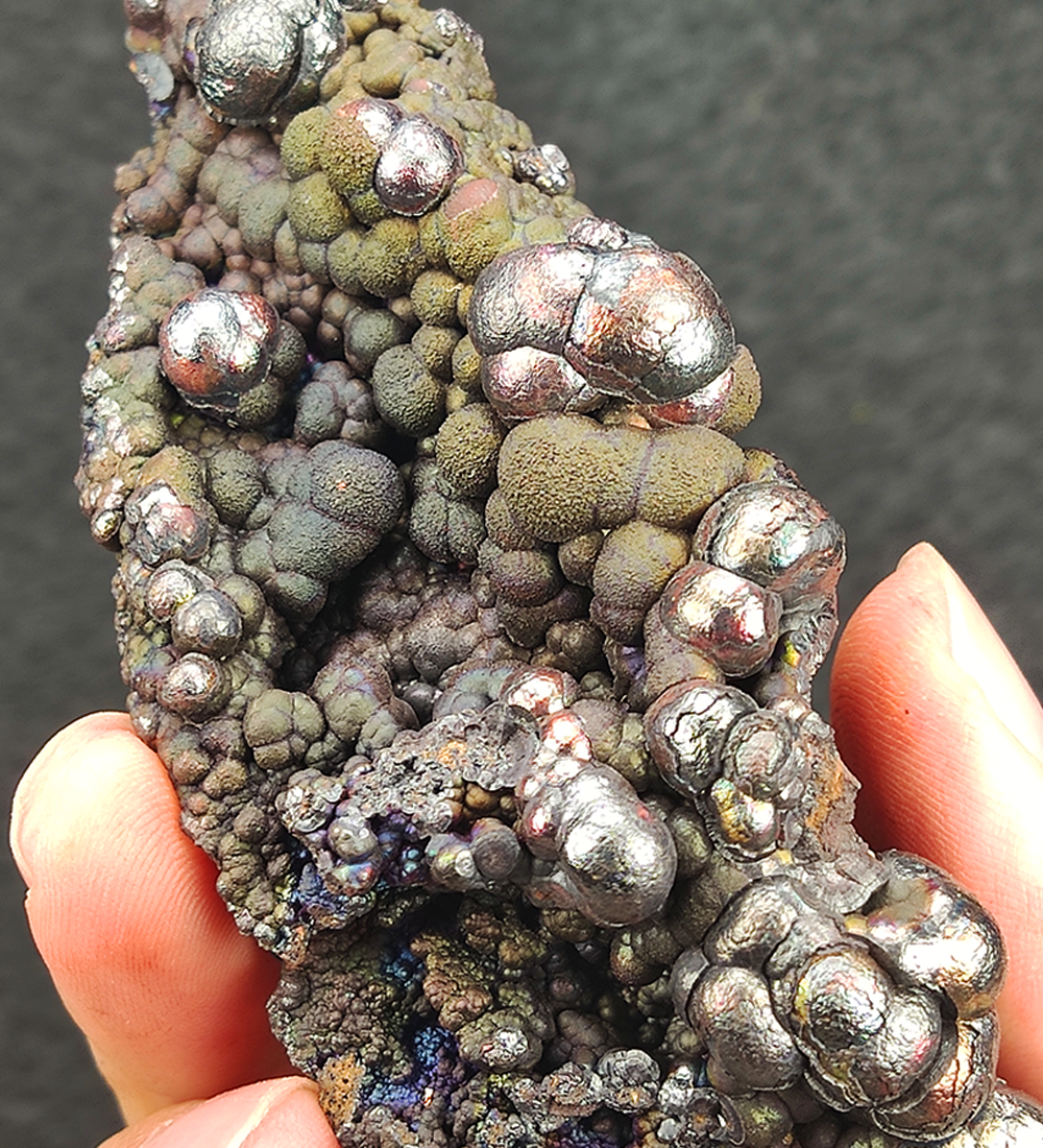 Goethite shape similar:Token | Top premium rare Iridescent Goethite, Turgite, Hematite, Iridescent | COLOUR: purple x silver| 100% natural color |