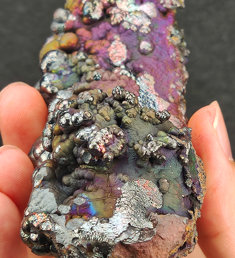 Goethite shape similar:Token | Top premium rare Iridescent Goethite, Turgite, Hematite, Iridescent | COLOUR: purple x silver| 100% natural color |