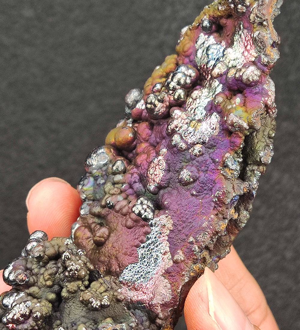 Goethite shape similar:Token | Top premium rare Iridescent Goethite, Turgite, Hematite, Iridescent | COLOUR: purple x silver| 100% natural color |