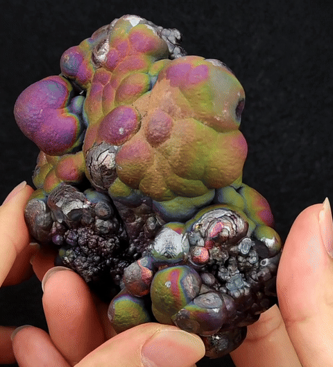 Goethite shape similar:Lion Head | Top premium rare Iridescent Goethite, Turgite, Hematite, Iridescent | COLOUR: Pink , green| 100% natural color |