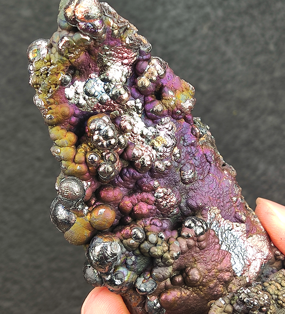 Goethite shape similar:Token | Top premium rare Iridescent Goethite, Turgite, Hematite, Iridescent | COLOUR: purple x silver| 100% natural color |