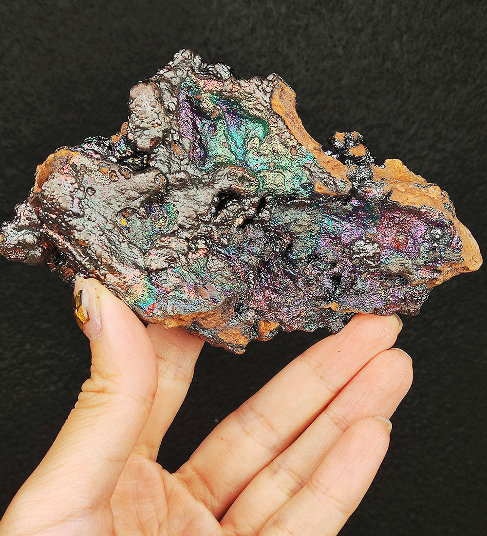 | Top premium rare Iridescent Goethite, Turgite, Hematite, Iridescent | COLOUR: Pink x Silver| 100% natural color |