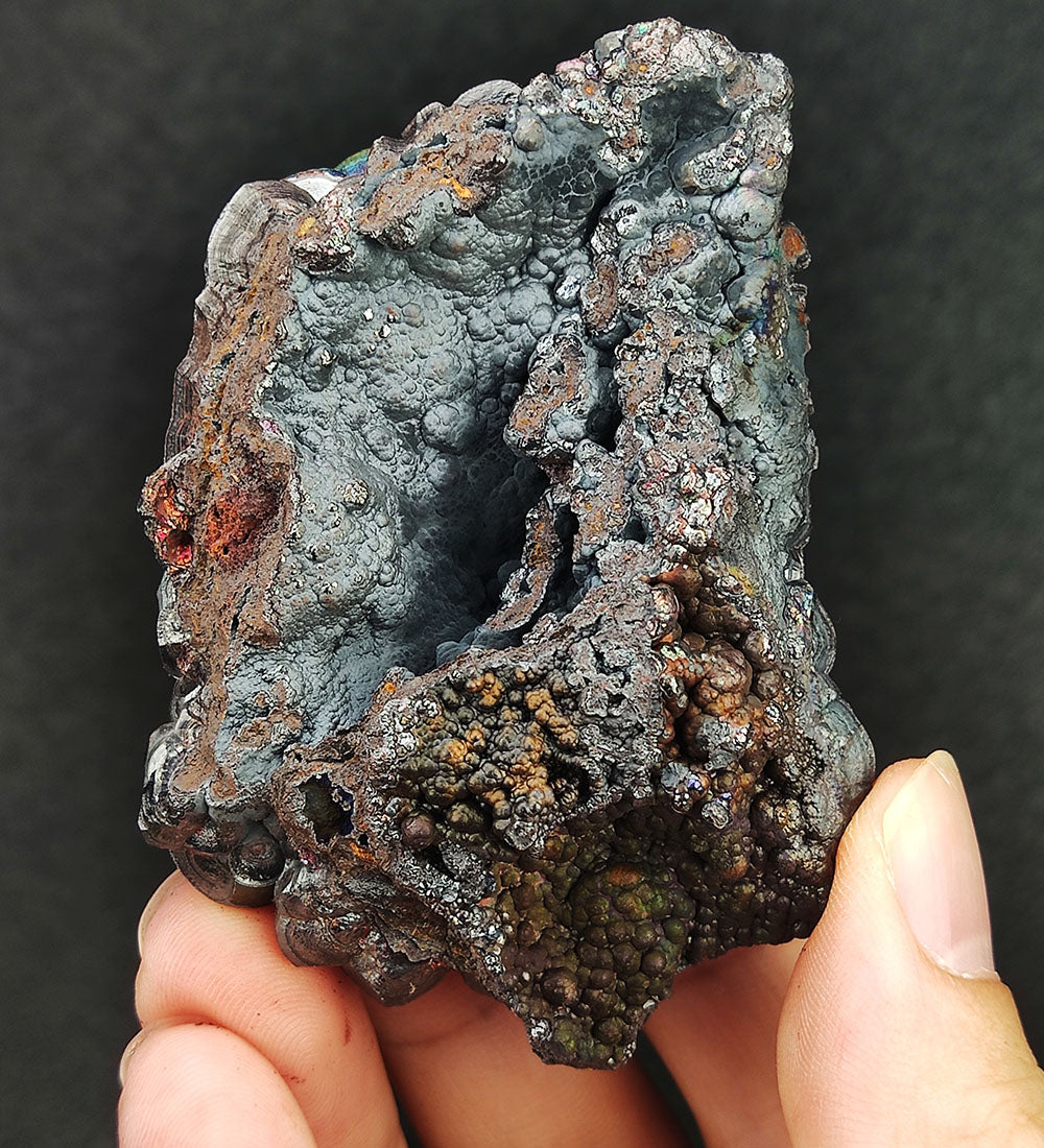 | Top premium rare Iridescent Goethite, Turgite, Hematite, Iridescent | COLOUR: Green x Blue x Silver x Red | 100% natural color |