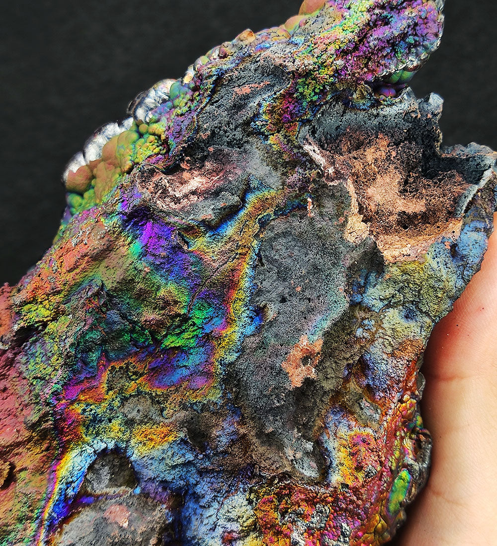 | Choice of Statement Decor | Top premium rare Iridescent Goethite, Turgite, Hematite, Iridescent | COLOUR: rainbow x purple x green| 100% natural color