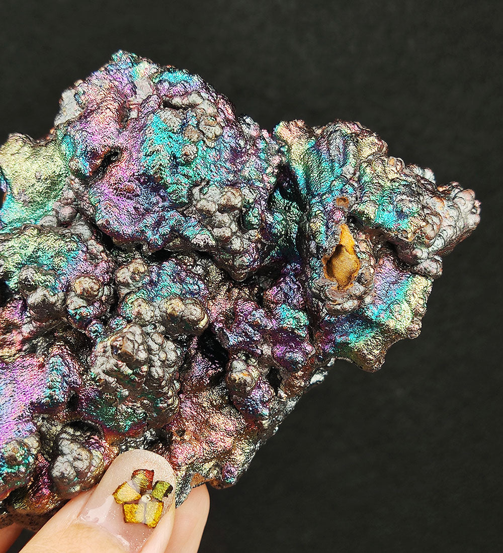 | Top premium rare Iridescent Goethite, Turgite, Hematite, Iridescent | COLOUR: Pink x Silver| 100% natural color |