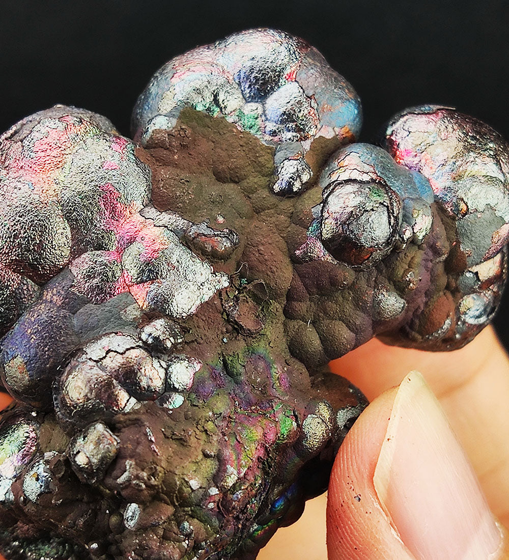 | Top premium rare Iridescent Goethite, Turgite, Hematite, Iridescent | COLOUR: Purple, blue, Silver | 100% natural color |