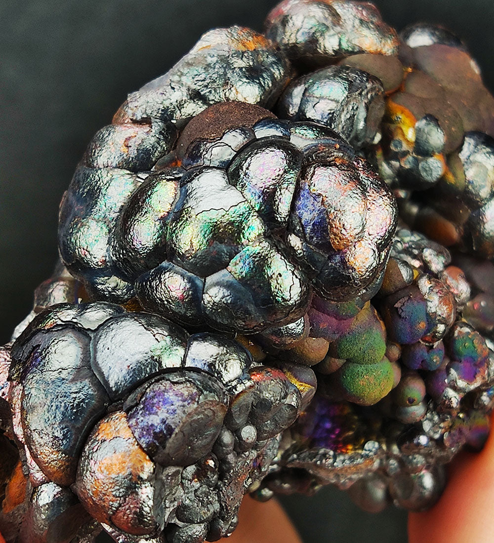| Top premium rare Iridescent Goethite, Turgite, Hematite, Iridescent | COLOUR: Green, brown, Silver | 100% natural color |