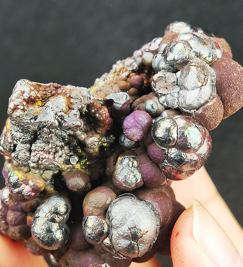 | Top premium rare Iridescent Goethite, Turgite, Hematite, Iridescent | COLOUR: brown, Pink, Silver | 100% natural color |
