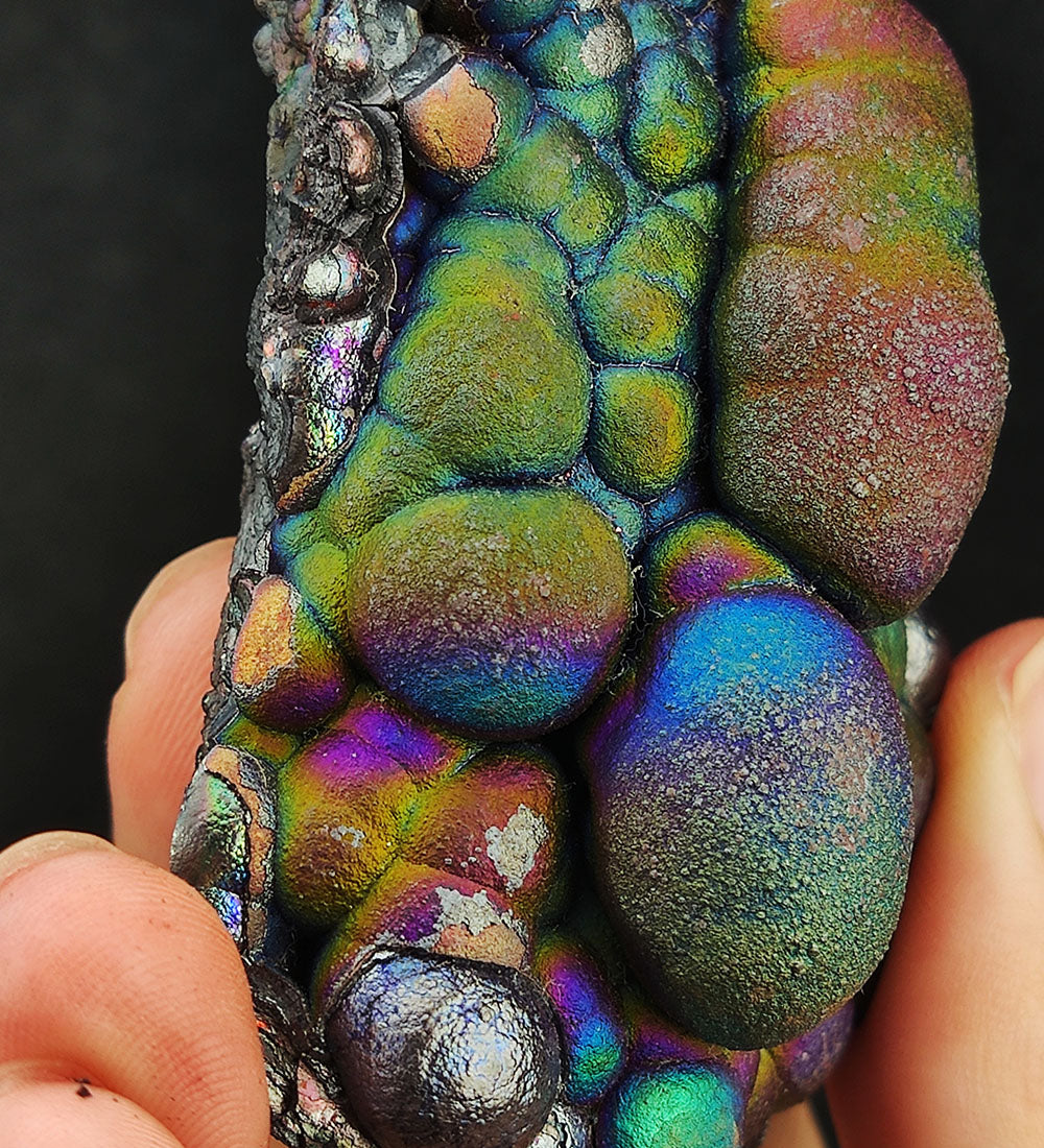 | Top premium rare Iridescent Goethite, Turgite, Hematite, Iridescent | COLOUR: Green x Blue x Silver x Red | 100% natural color |