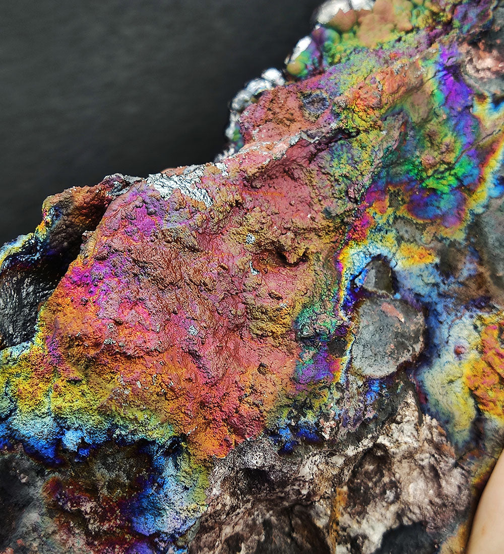| Choice of Statement Decor | Top premium rare Iridescent Goethite, Turgite, Hematite, Iridescent | COLOUR: rainbow x purple x green| 100% natural color