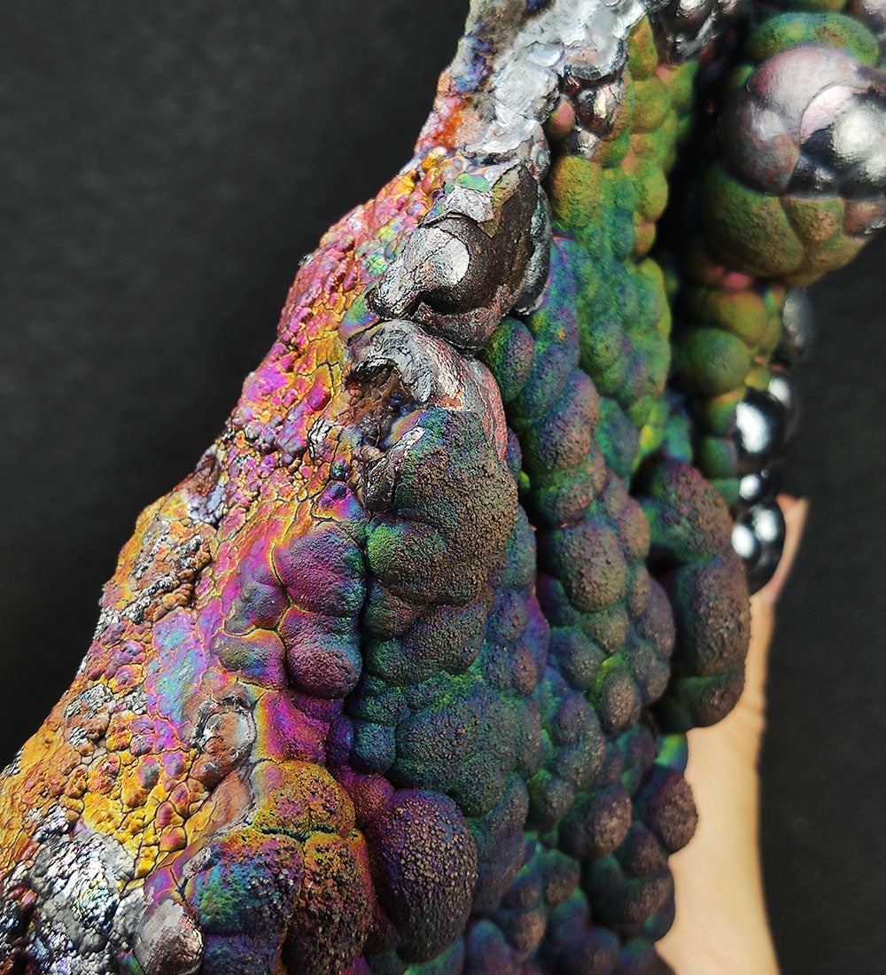 | Choice of Statement Decor | Top premium rare Iridescent Goethite, Turgite, Hematite, Iridescent | COLOUR: rainbow x purple x green| 100% natural color