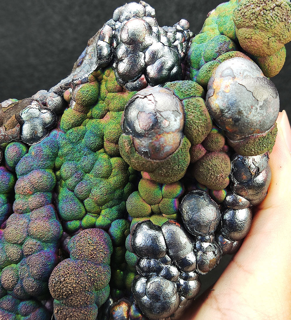 | Choice of Statement Decor | Top premium rare Iridescent Goethite, Turgite, Hematite, Iridescent | COLOUR: rainbow x purple x green| 100% natural color