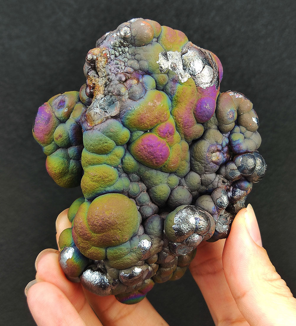 Goethite shape similar:Lion Head | Top premium rare Iridescent Goethite, Turgite, Hematite, Iridescent | COLOUR: Pink , green| 100% natural color |