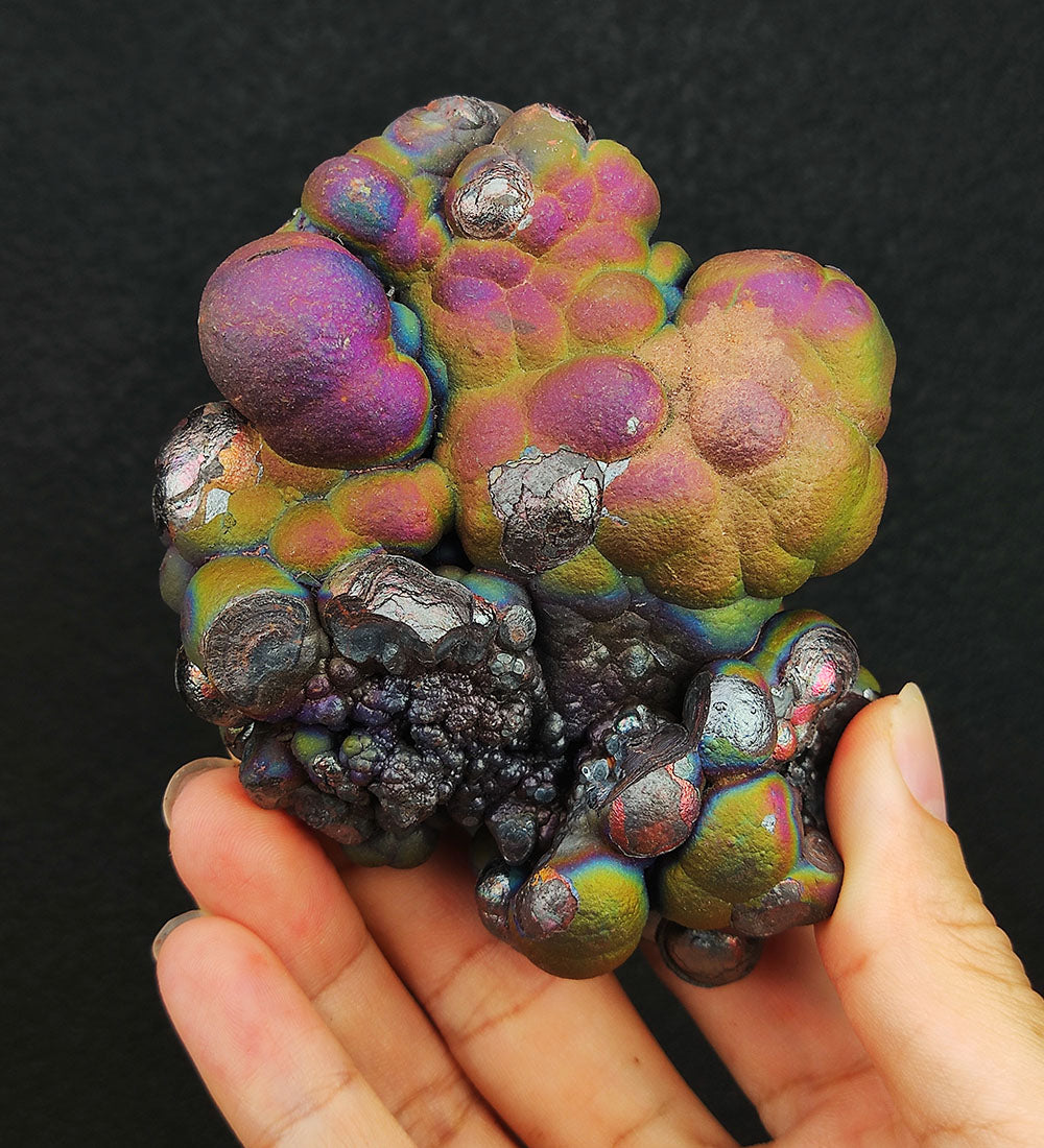Goethite shape similar:Lion Head | Top premium rare Iridescent Goethite, Turgite, Hematite, Iridescent | COLOUR: Pink , green| 100% natural color |