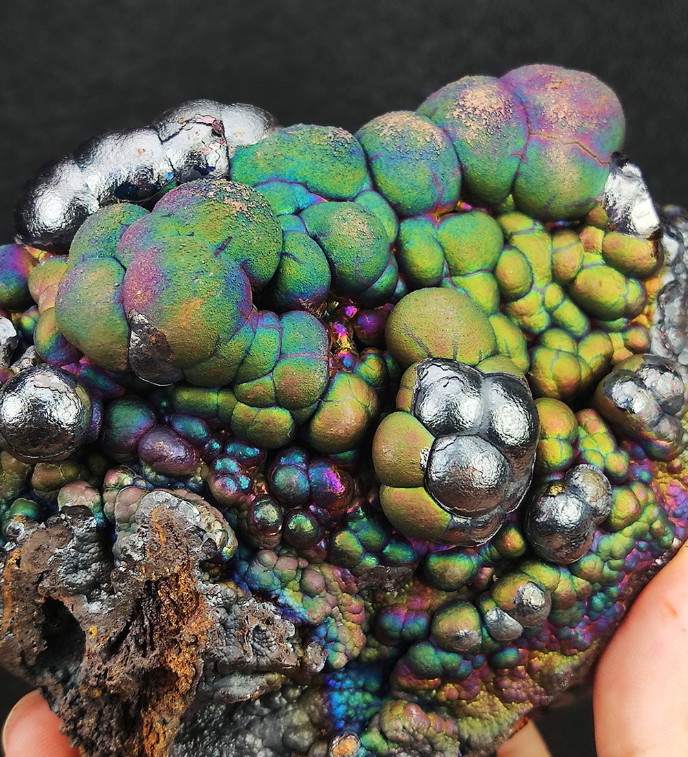 | Top premium rare Iridescent Goethite, Turgite, Hematite, Iridescent | COLOUR: Green, gold,Purple, Pink, Silver | 100% natural color |