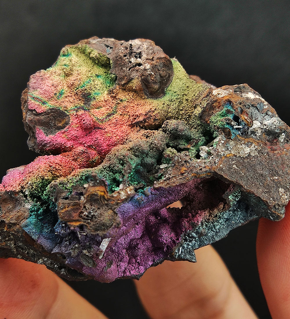 | Top premium rare Iridescent Goethite, Turgite, Hematite, Iridescent | COLOUR: Pink x Colorful x Green x Purple| 100% natural color |