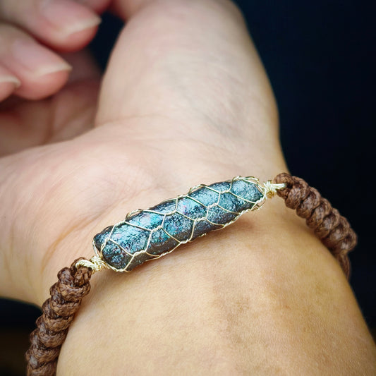 Stylish Silver Pink Bodhi Pillar Bracelet Leklai | Directed Wealth Attraction & Relations Focus