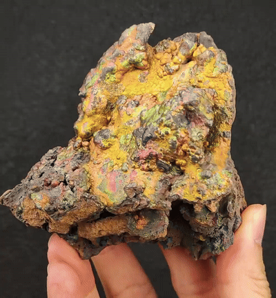 | Top premium rare Iridescent Goethite, Turgite, Hematite, Iridescent | COLOUR: Pink x Gold x Green | 100% natural color |