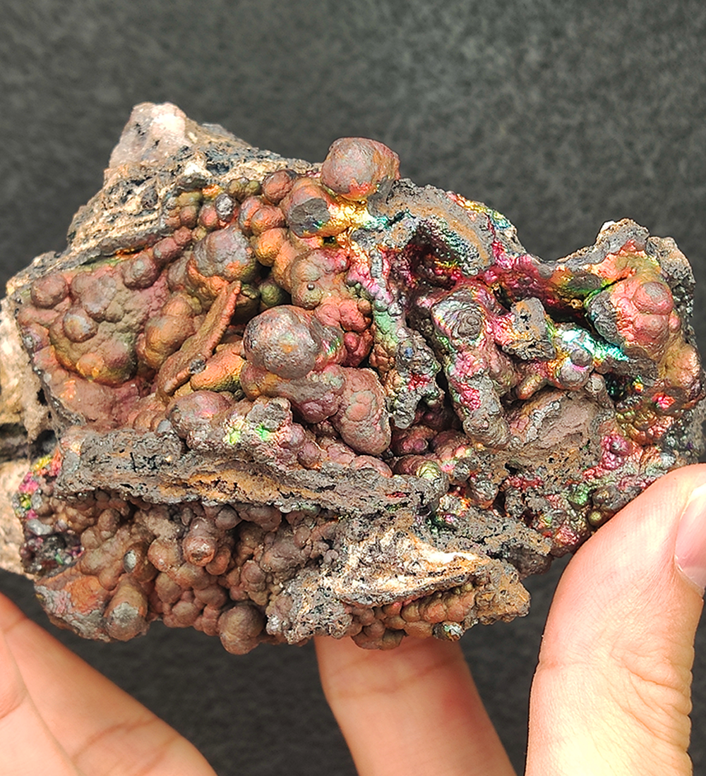 | Top premium rare Iridescent Goethite, Turgite, Hematite, Iridescent | COLOUR: Orange x Pink | 100% natural color |