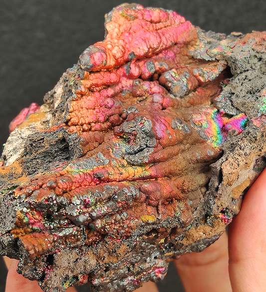 | Top premium rare Iridescent Goethite, Turgite, Hematite, Iridescent | COLOUR: Orange x Pink | 100% natural color |