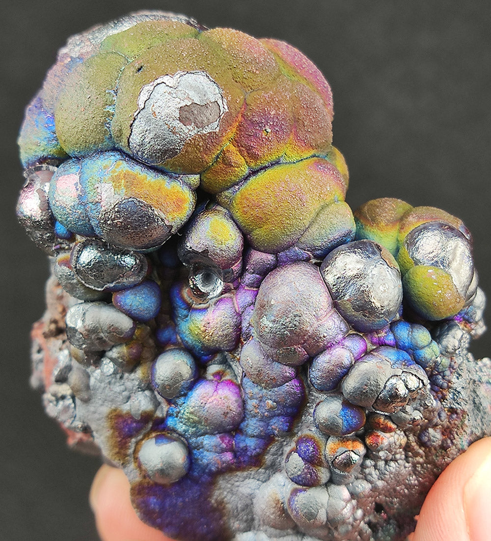 | Top premium rare Iridescent Goethite, Turgite, Hematite, Iridescent | COLOUR: Green, Silver, Blue | 100% natural color |