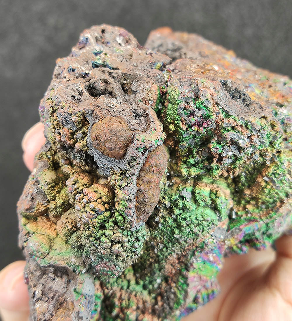 | Top premium rare Iridescent Goethite, Turgite, Hematite, Iridescent | COLOUR: Pink,Blue, Purple with White Quartz,Crystal | 100% natural color |