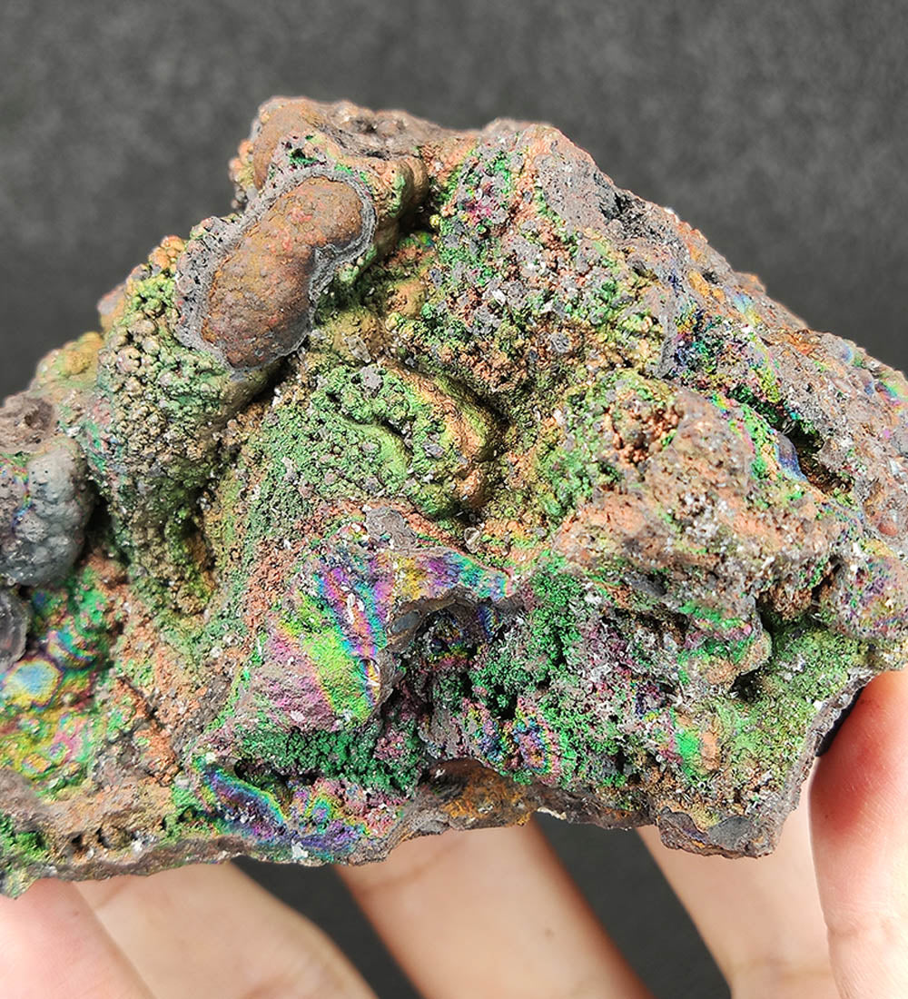 | Top premium rare Iridescent Goethite, Turgite, Hematite, Iridescent | COLOUR: Pink,Blue, Purple with White Quartz,Crystal | 100% natural color |