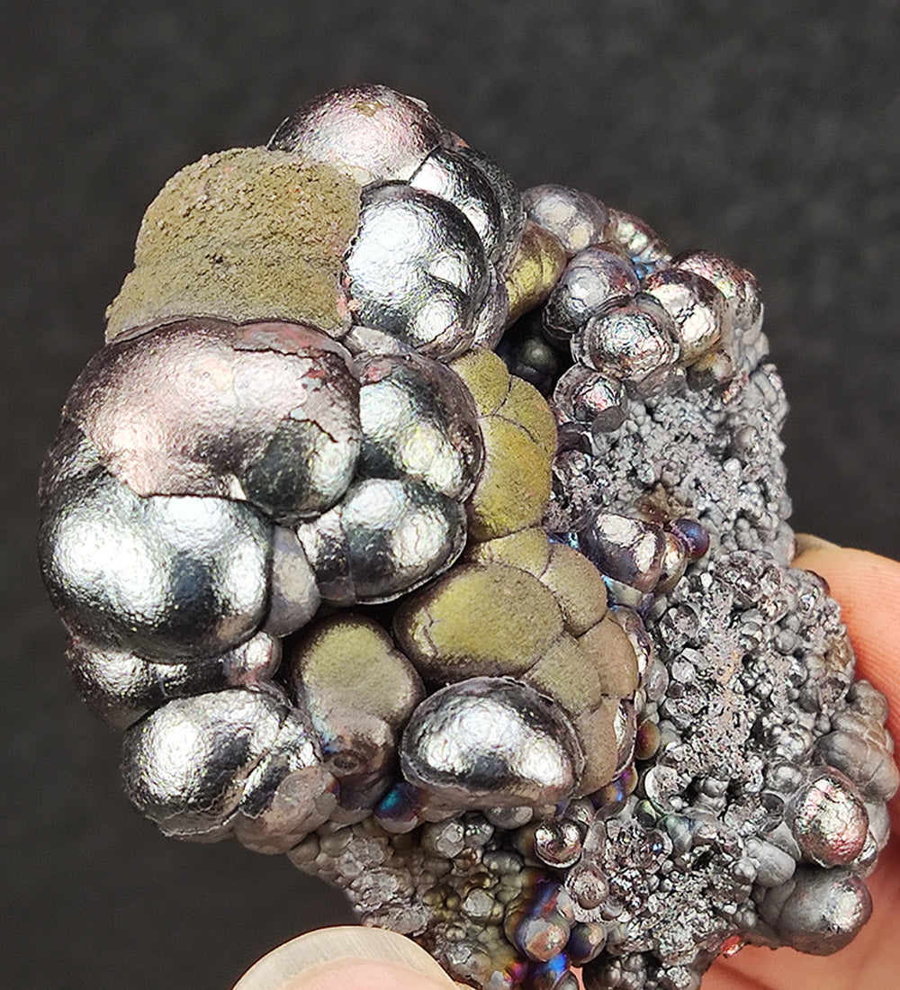 | Top premium rare Iridescent Goethite, Turgite, Hematite, Iridescent | COLOUR: Green, Silver | 100% natural color |