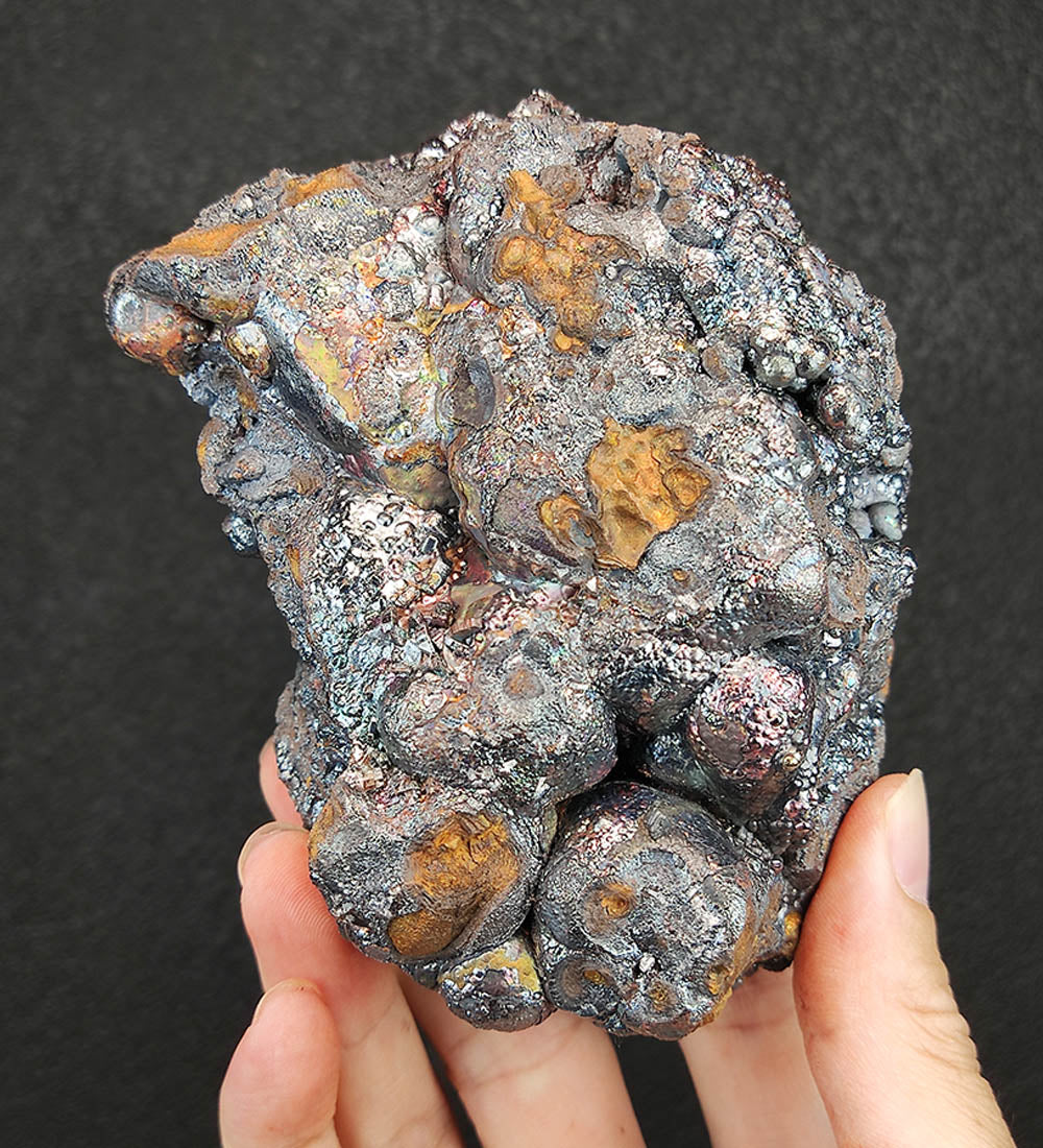 | Top premium rare Iridescent Goethite, Turgite, Hematite, Iridescent | COLOUR: Gold, Green,Blue, Silver, Turgite with Blue Calcite | 100% natural color |