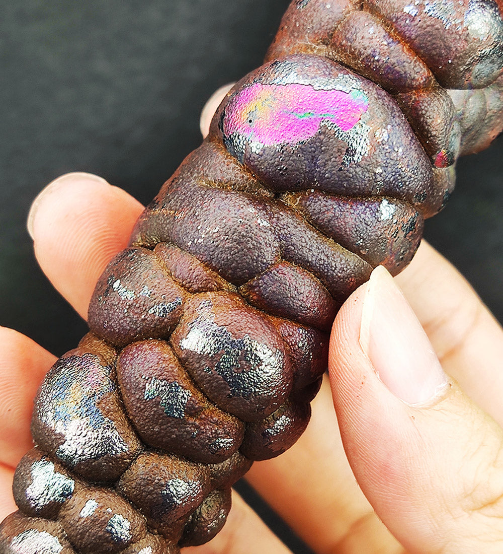 | Goethite Pillar(13.5cm) | Goethite Pendant Copper Wire Wrapped Gemstone Pendant | COLOUR:pink| 100% natural color |