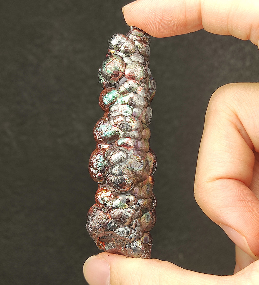 | Goethite Pillar(6cm) | Top premium rare Iridescent Goethite, Turgite, Hematite, Iridescent | COLOUR: Pink, Green, Orange | 100% natural color |