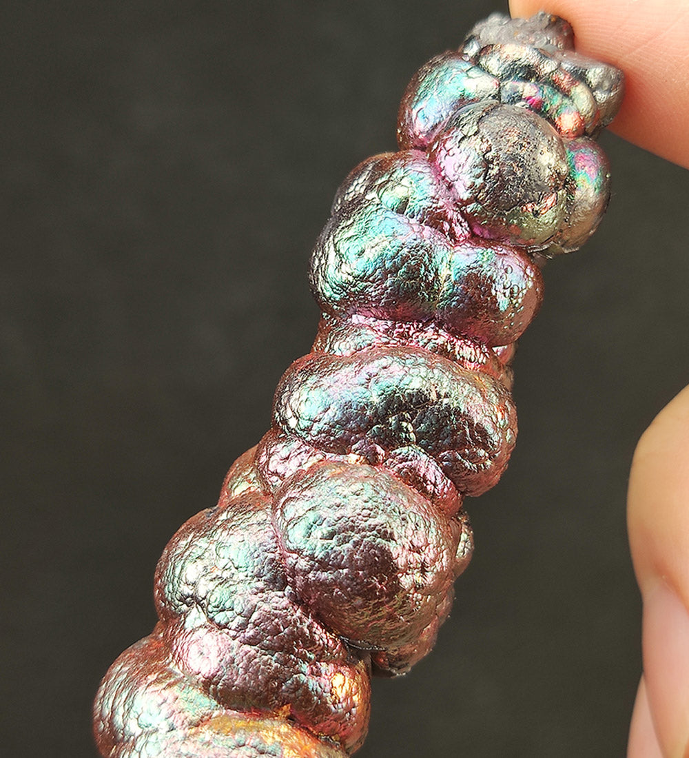 | Goethite Pillar(6cm) | Top premium rare Iridescent Goethite, Turgite, Hematite, Iridescent | COLOUR: Pink, Green, Orange | 100% natural color |