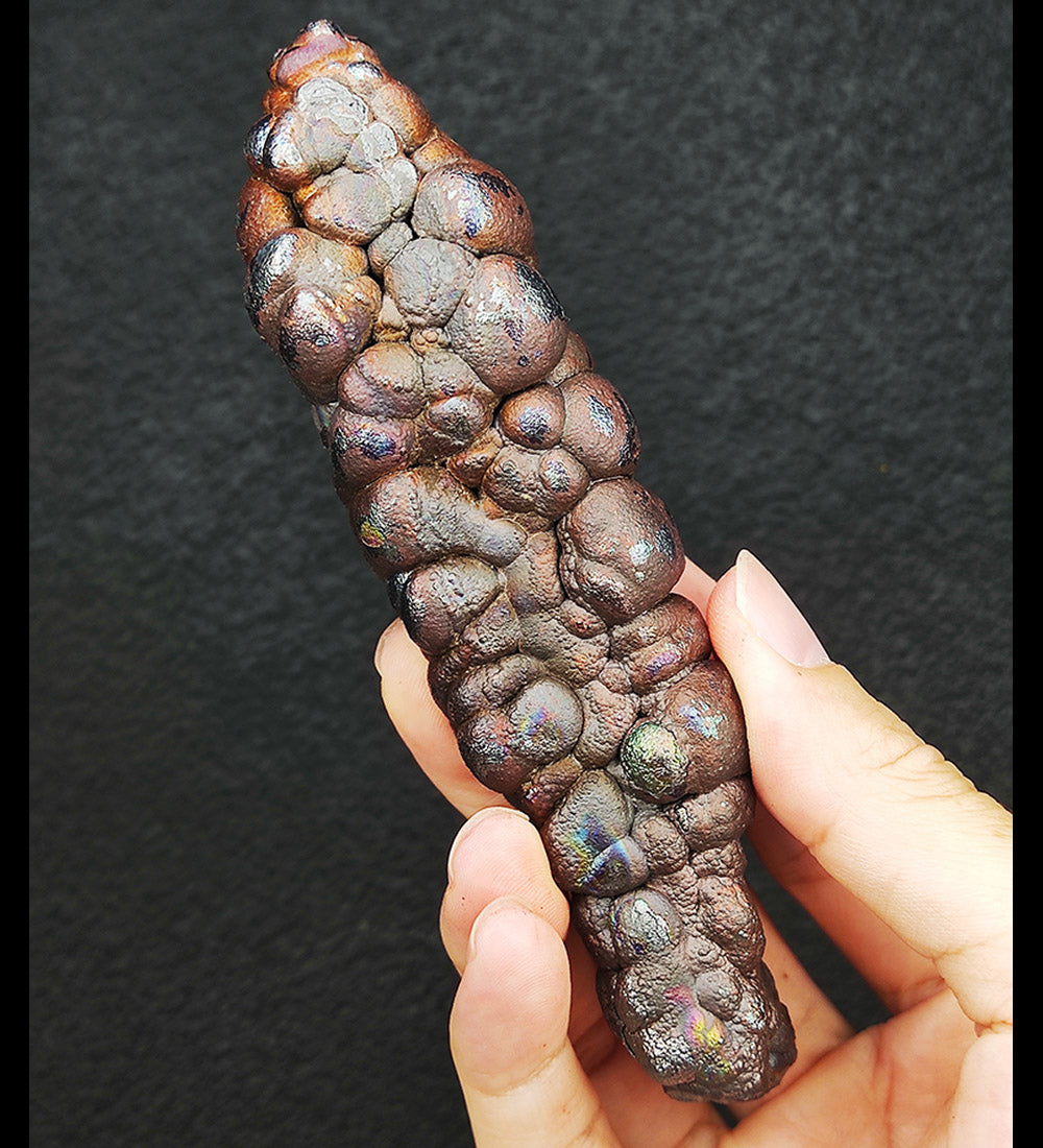 | Goethite Pillar(13.5cm) | Goethite Pendant Copper Wire Wrapped Gemstone Pendant | COLOUR:pink| 100% natural color |