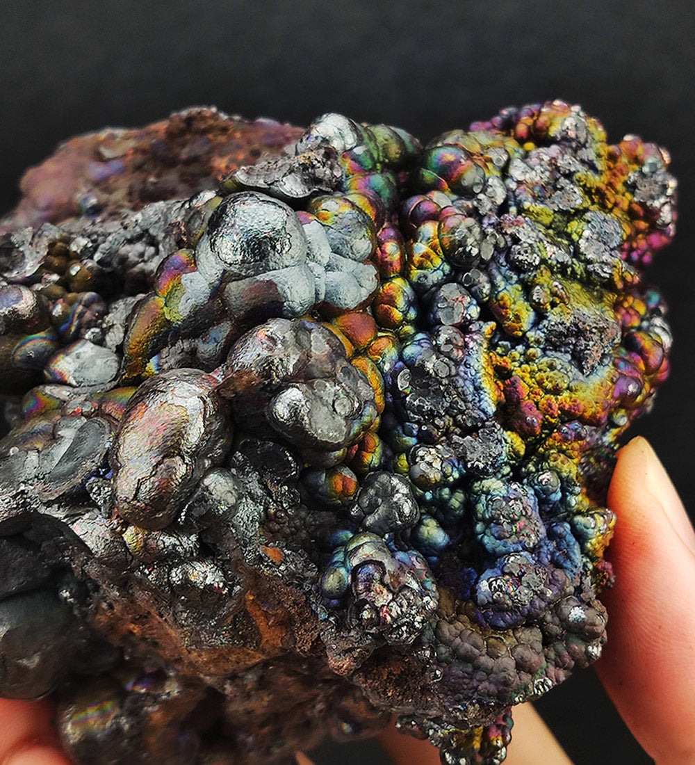 | Top premium rare Iridescent Goethite, Turgite, Hematite, Iridescent | COLOUR: Pink x Green x Blue x Silver x Purple | 100% natural color |