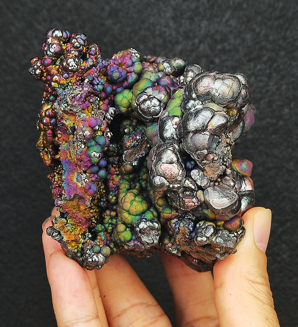 | Top premium rare Iridescent Goethite, Turgite, Hematite, Iridescent | COLOUR: Pink x Green x Blue x Silver x Purple | 100% natural color |