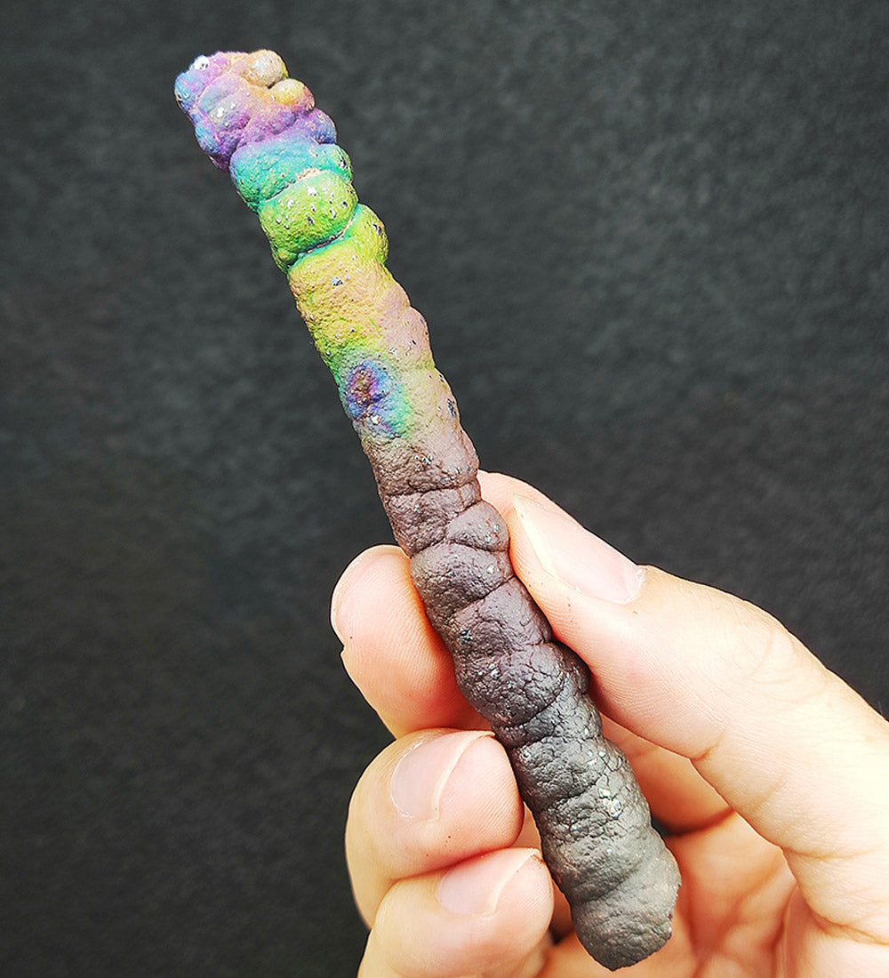 | Goethite Pillar(10cm) | Goethite Pendant Copper Wire Wrapped Gemstone Pendant | COLOUR: Blue*Green| 100% natural color |