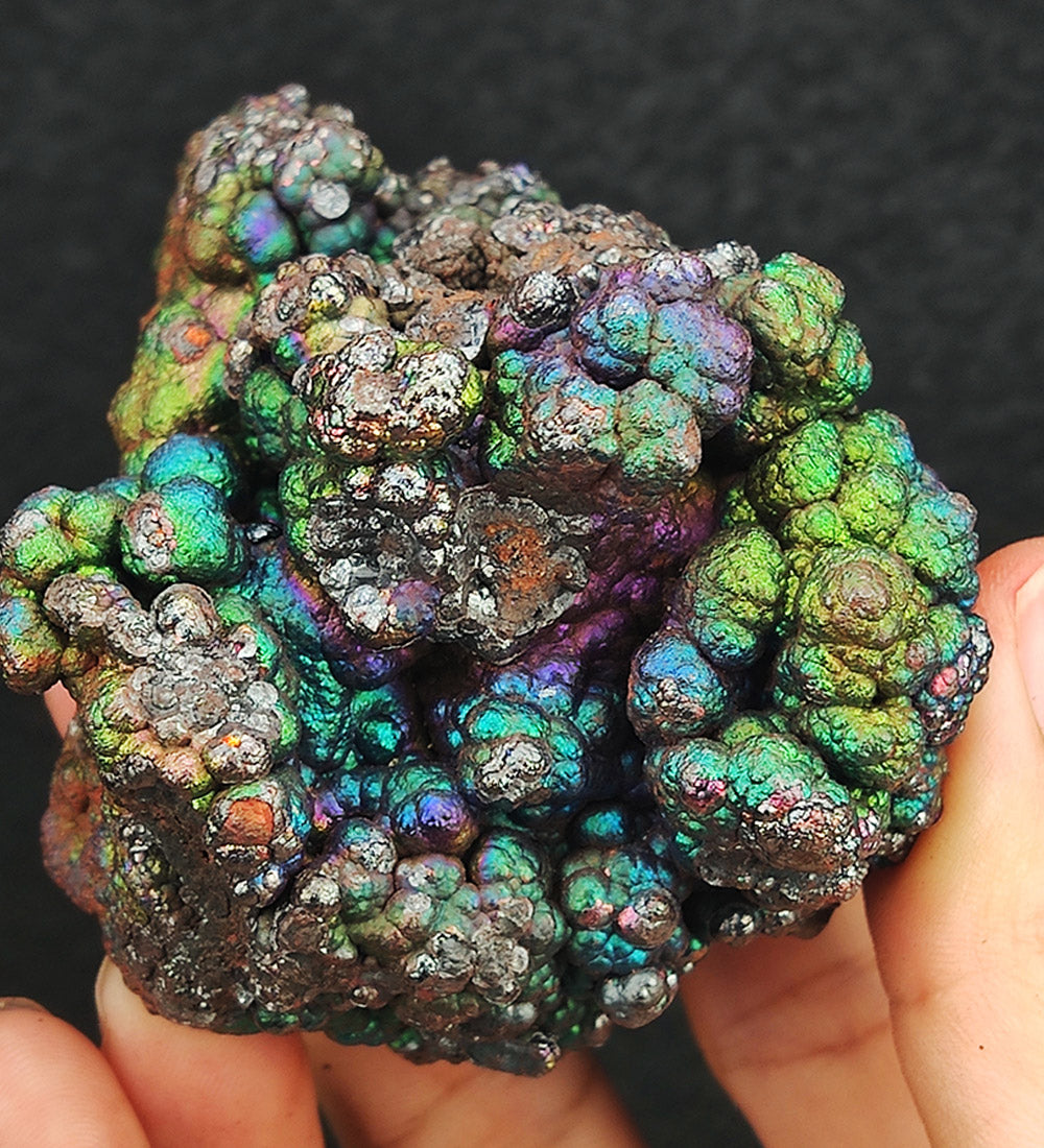 | Top premium rare Iridescent Goethite, Turgite, Hematite, Iridescent | COLOUR: Silver x Green x Purple | 100% natural color |