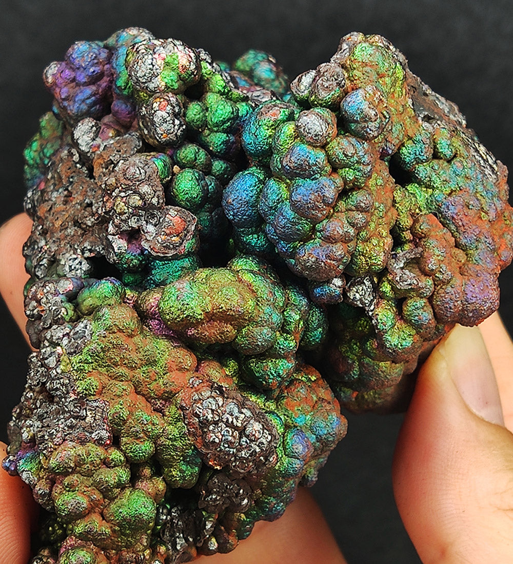 | Top premium rare Iridescent Goethite, Turgite, Hematite, Iridescent | COLOUR: Silver x Green x Purple | 100% natural color |