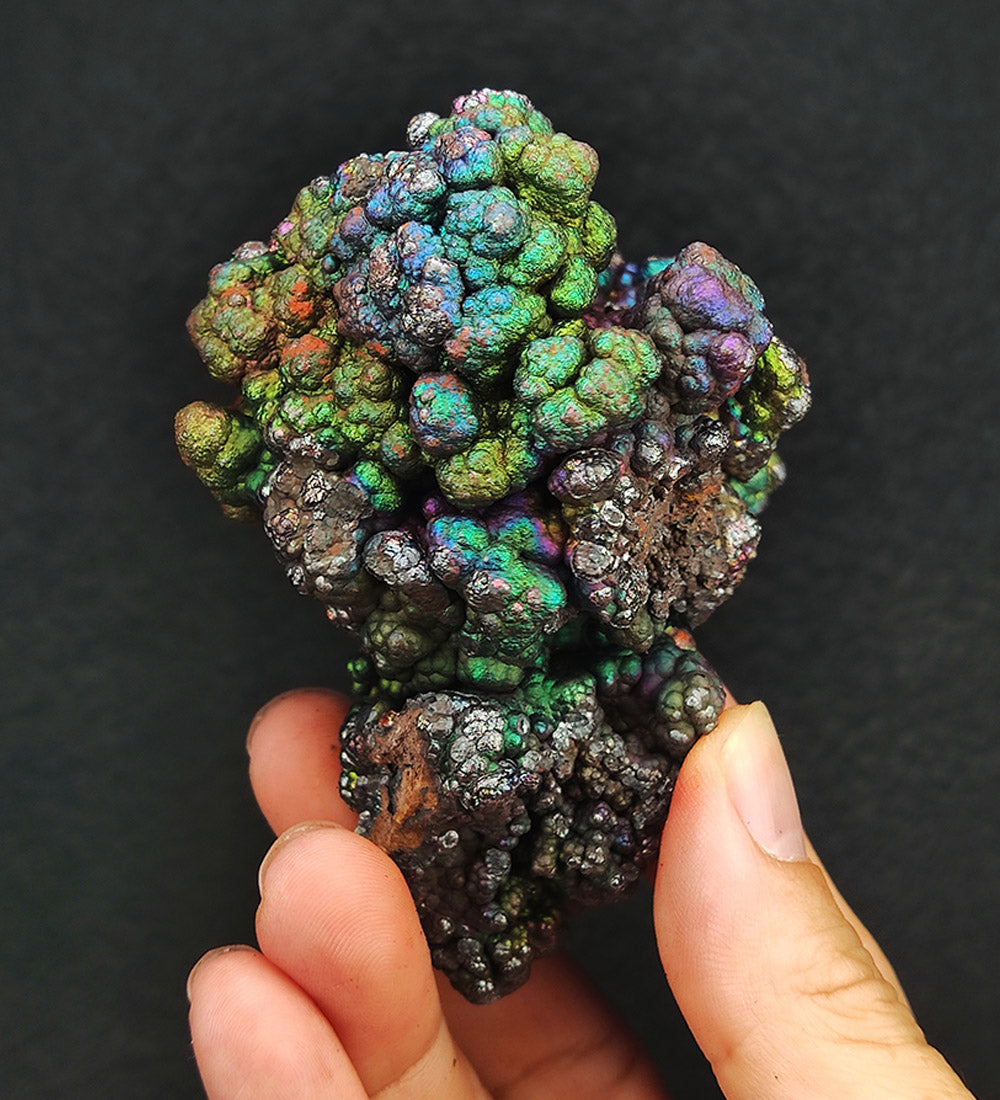 | Top premium rare Iridescent Goethite, Turgite, Hematite, Iridescent | COLOUR: Silver x Green x Purple | 100% natural color |