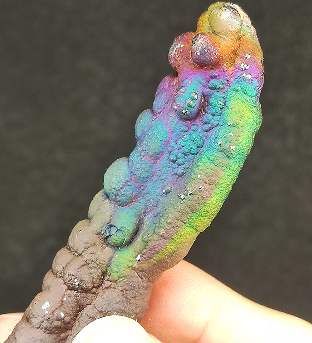 | Goethite Pillar(8cm) | Top premium rare Iridescent Goethite, Turgite, Hematite, Iridescent | COLOUR: Bronze ,Brown ,Purple | 100% natural color |