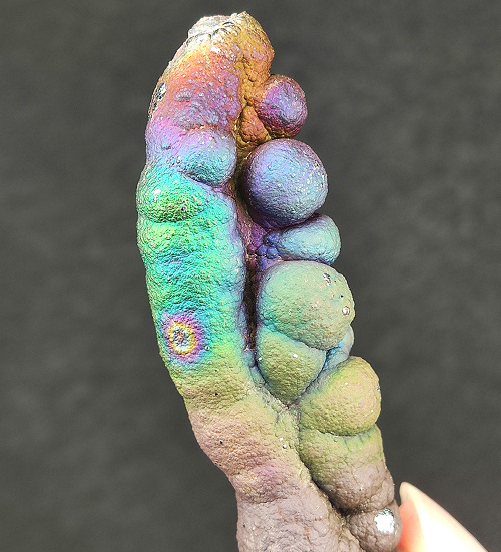 | Goethite Pillar(8cm) | Top premium rare Iridescent Goethite, Turgite, Hematite, Iridescent | COLOUR: Bronze ,Brown ,Purple | 100% natural color |