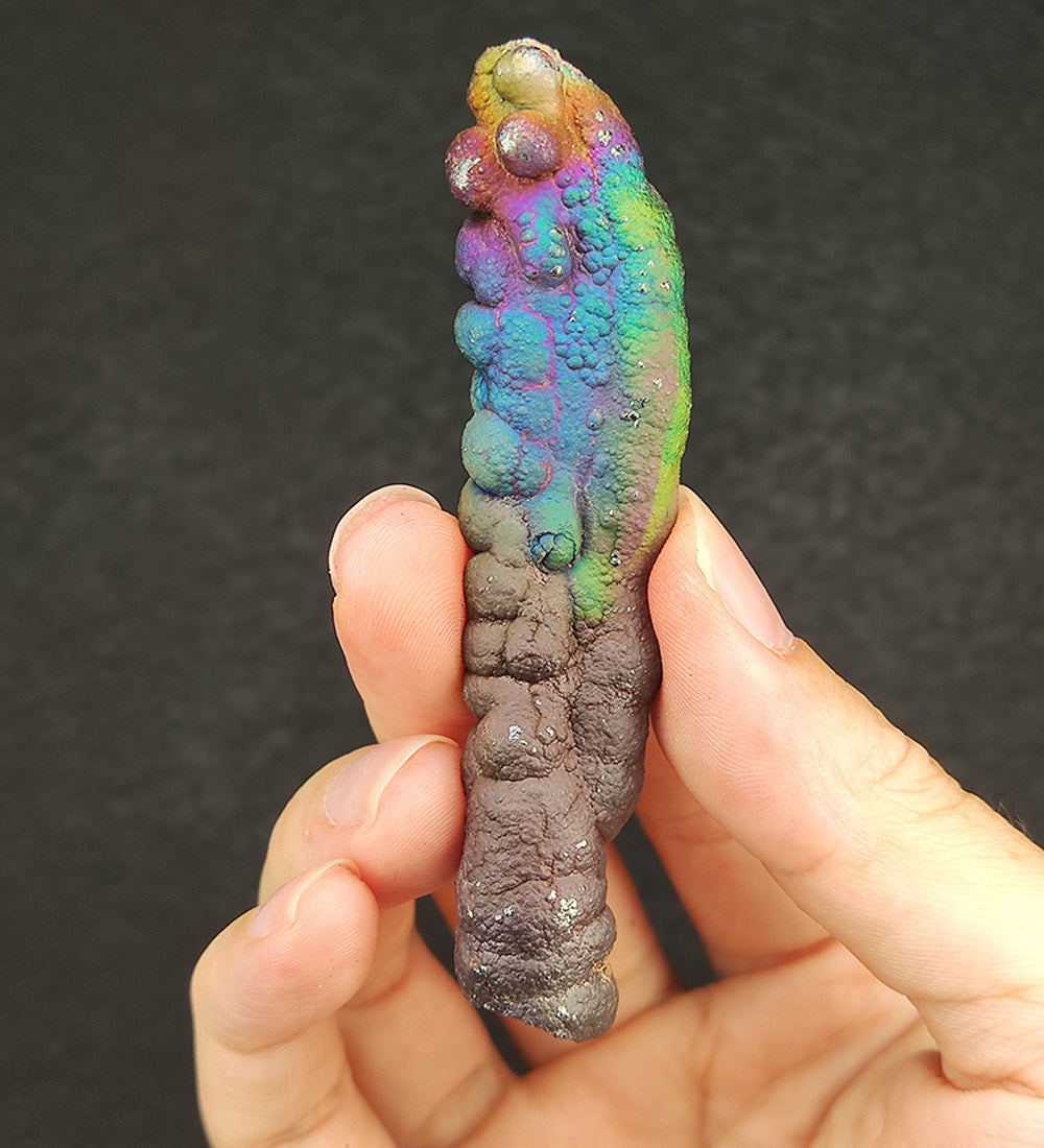 | Goethite Pillar(8cm) | Top premium rare Iridescent Goethite, Turgite, Hematite, Iridescent | COLOUR: Bronze ,Brown ,Purple | 100% natural color |