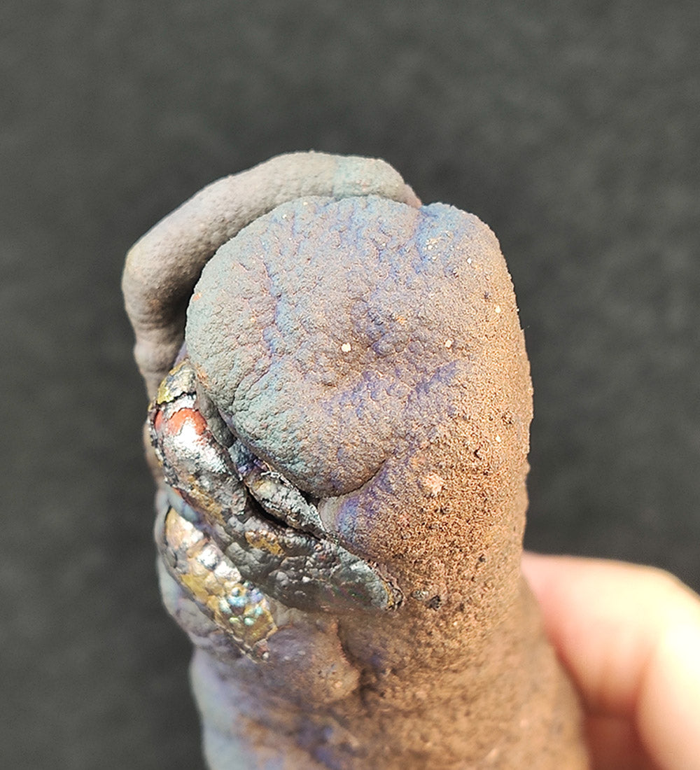 | Goethite Pillar(13cm) | Top premium rare Iridescent Goethite, Turgite, Hematite, Iridescent | COLOUR: Bronze, brown, purple | 100% natural color |