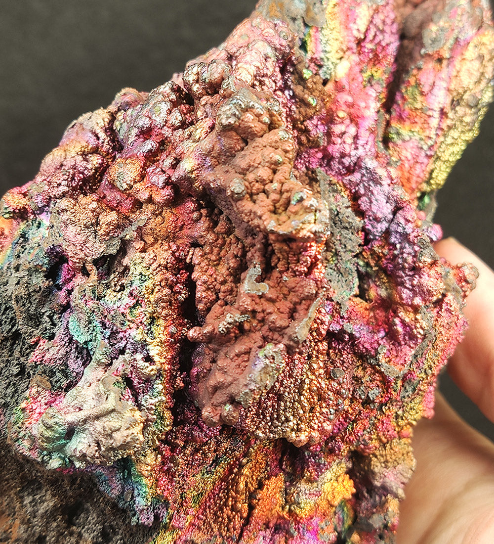 | Top premium rare Iridescent Goethite, Turgite, Hematite, Iridescent | COLOUR: Orange, Pink | 100% natural color |