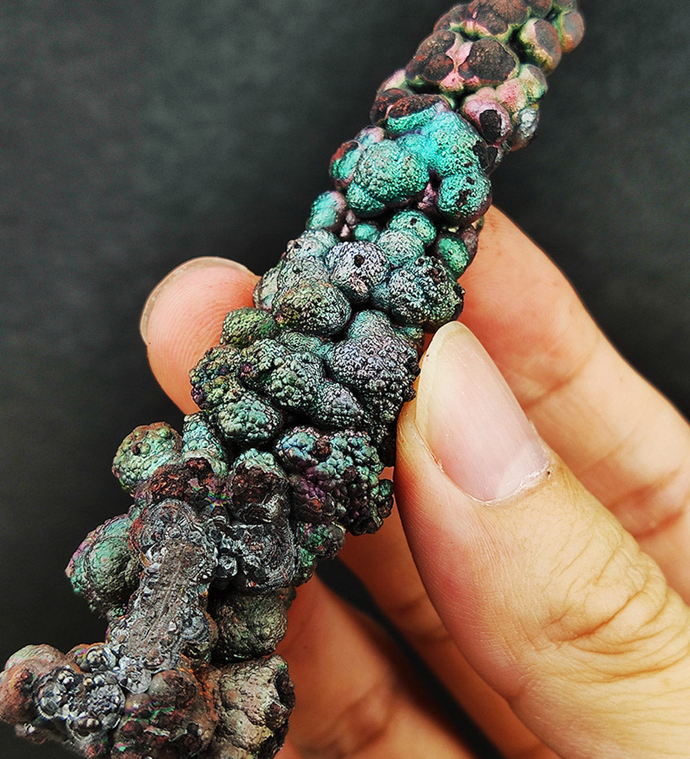 | Goethite Pillar(9cm) | Goethite Pendant Copper Wire Wrapped Gemstone Pendant | COLOUR: Purple, pink, green| 100% natural color |