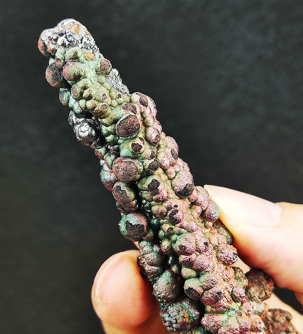 | Goethite Pillar(9cm) | Goethite Pendant Copper Wire Wrapped Gemstone Pendant | COLOUR: Purple, pink, green| 100% natural color |