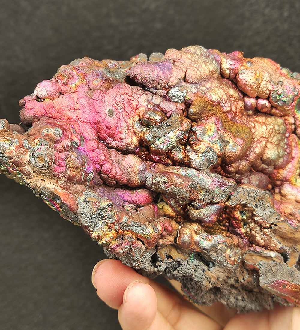 | Top premium rare Iridescent Goethite, Turgite, Hematite, Iridescent | COLOUR: Orange, Pink | 100% natural color |