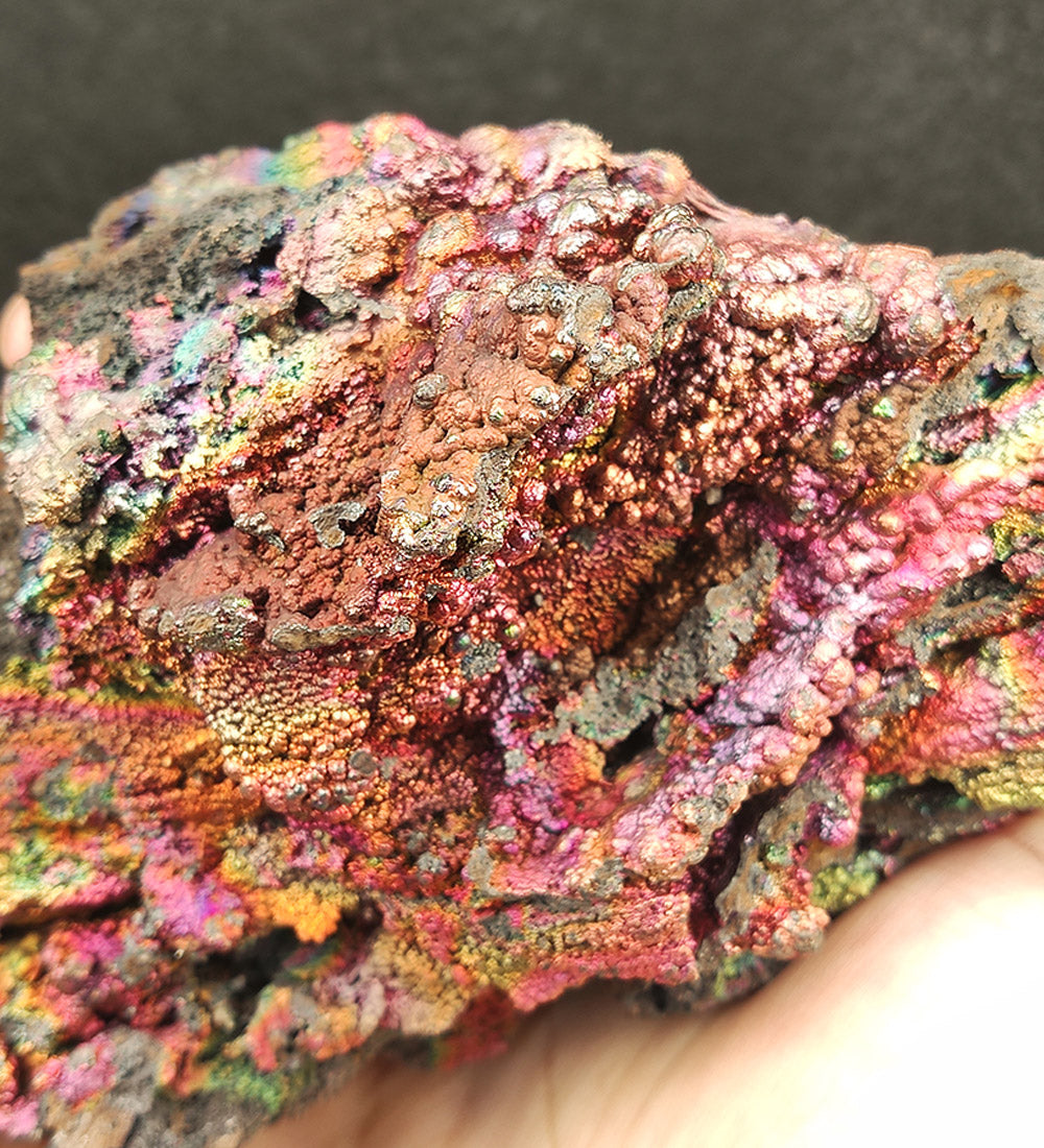 | Top premium rare Iridescent Goethite, Turgite, Hematite, Iridescent | COLOUR: Orange, Pink | 100% natural color |