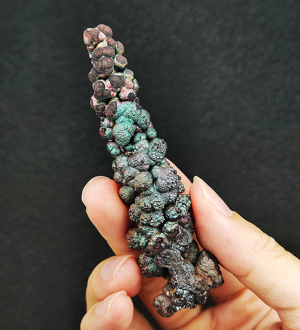 | Goethite Pillar(9cm) | Goethite Pendant Copper Wire Wrapped Gemstone Pendant | COLOUR: Purple, pink, green| 100% natural color |